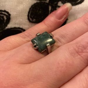 💚Square Green Ring💚 Size 17